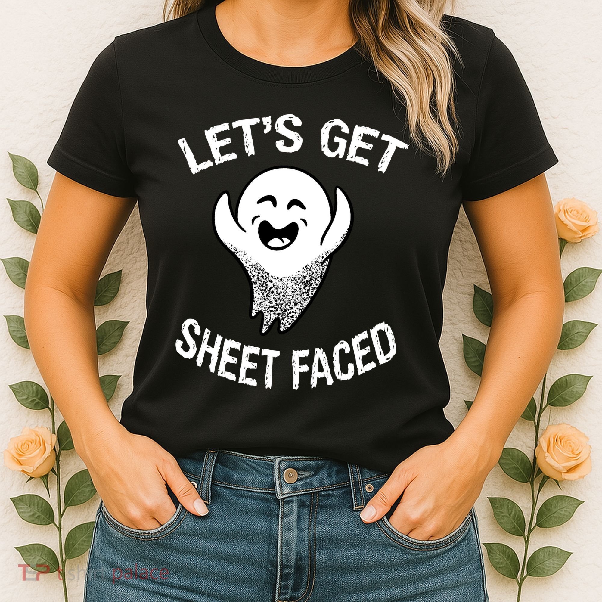 Halloween Let's Get Sheet Faced Ghost Women's T-Shirt