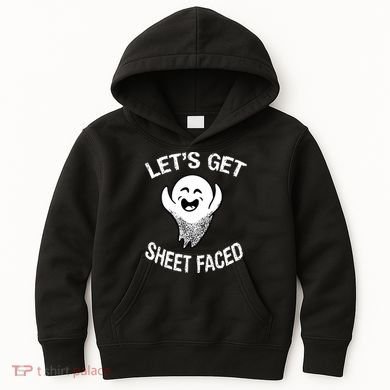 Halloween Let's Get Sheet Faced Ghost Kids Hoodie