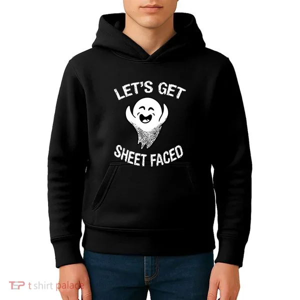 Halloween Let's Get Sheet Faced Ghost Kids Hoodie