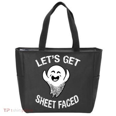 Halloween Let's Get Sheet Faced Ghost Tote Bag