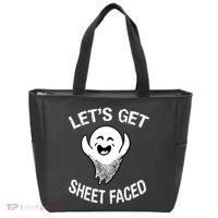 Halloween Let's Get Sheet Faced Ghost Tote Bag thumb 0