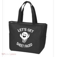 Halloween Let's Get Sheet Faced Ghost Tote Bag thumb 3