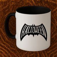 Halloween Man Bat Logo Coffee Mug thumb 2