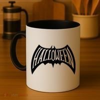 Halloween Man Bat Logo Coffee Mug thumb 4