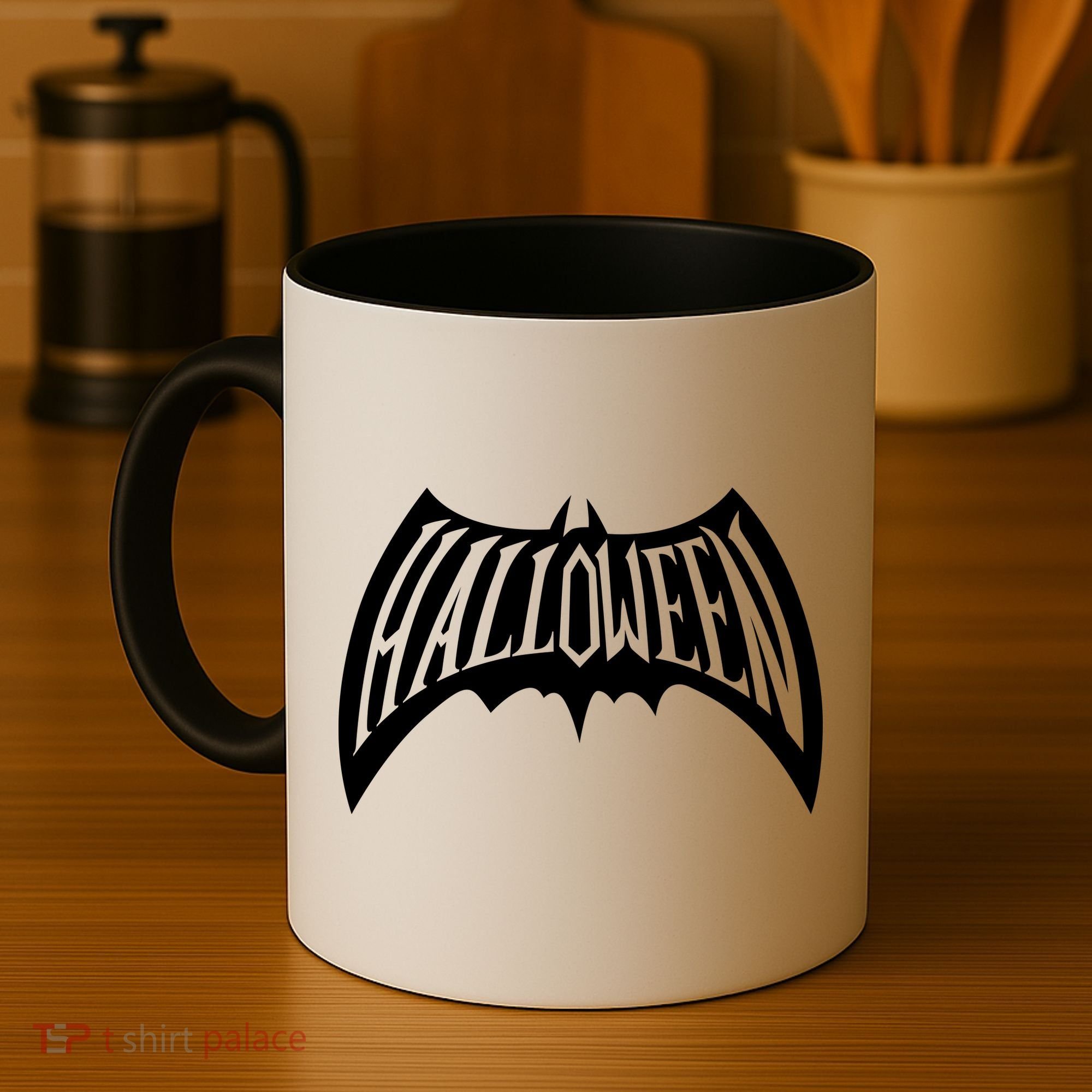 Halloween Man Bat Logo Coffee Mug