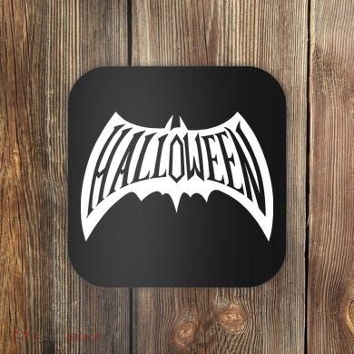 Halloween Man Bat Logo Coaster
