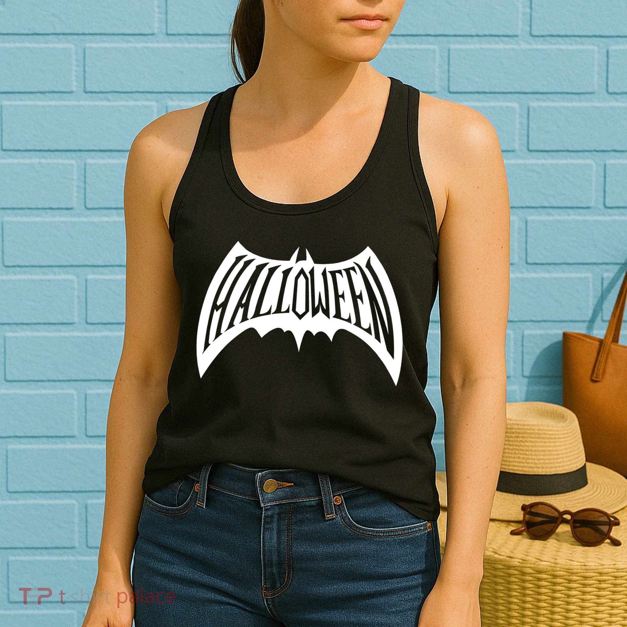 Halloween Man Bat Logo Women's Tank Top