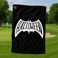 Halloween Man Bat Logo Golf Towel thumb 1