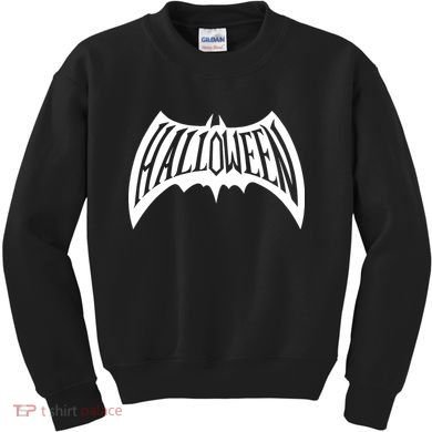 Halloween Man Bat Logo Kids Sweatshirt