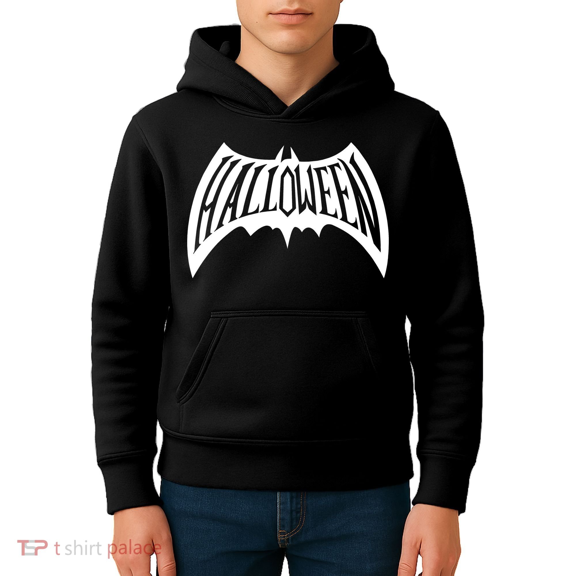 Halloween Man Bat Logo Kids Hoodie