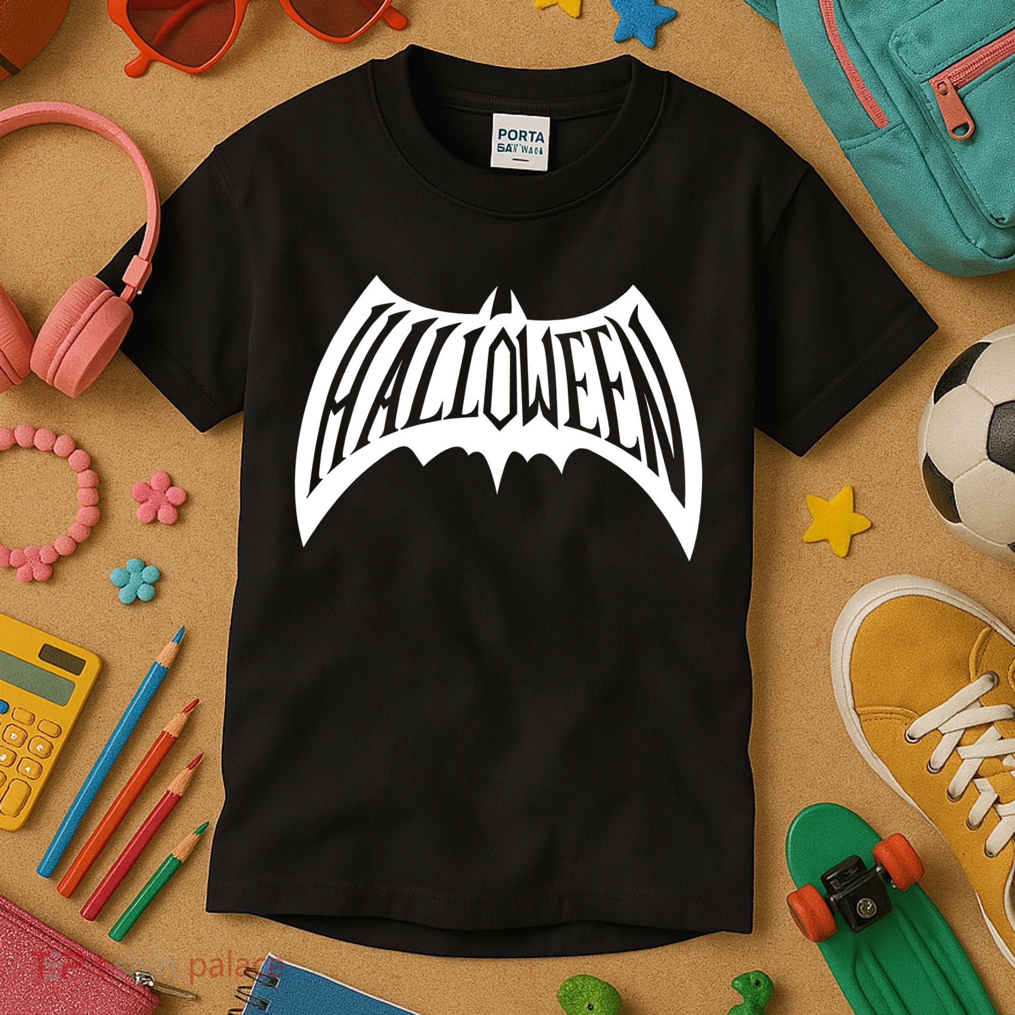 Halloween Man Bat Logo Kids T-Shirt