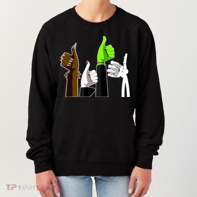 Halloween Monsters Thumps Up Women's Sweatshirt