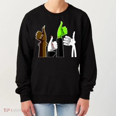 Halloween Monsters Thumps Up Women's Sweatshirt