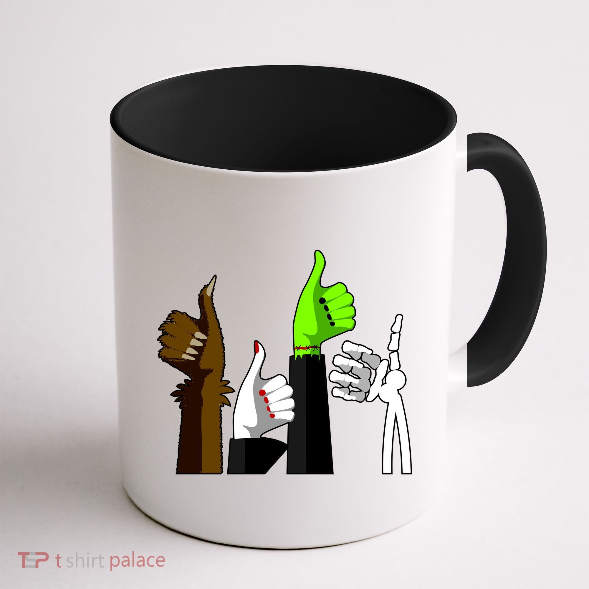 Halloween Monsters Thumps Up Coffee Mug