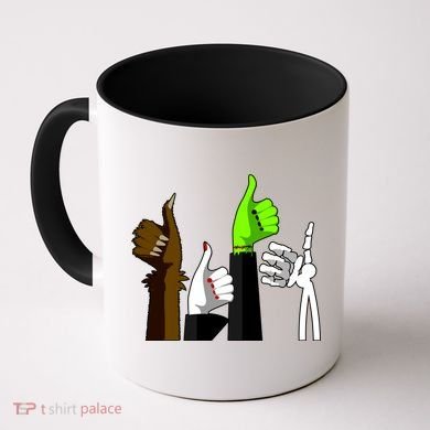 Halloween Monsters Thumps Up Coffee Mug
