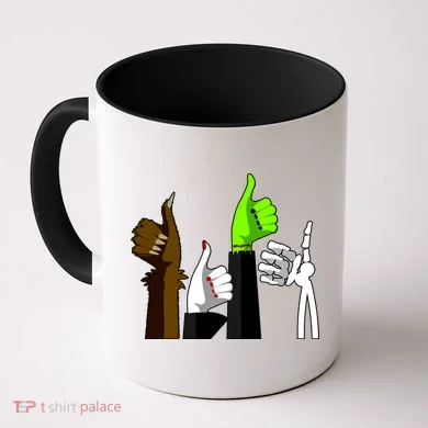 Halloween Monsters Thumps Up Coffee Mug