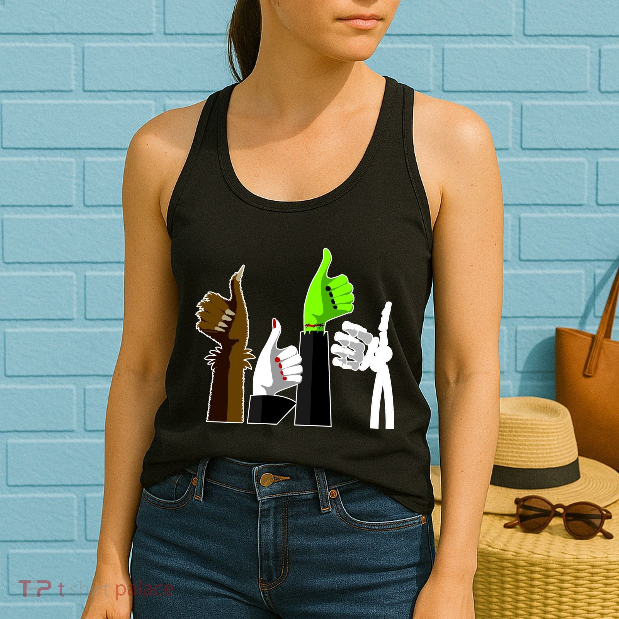 Halloween Monsters Thumps Up Women's Tank Top