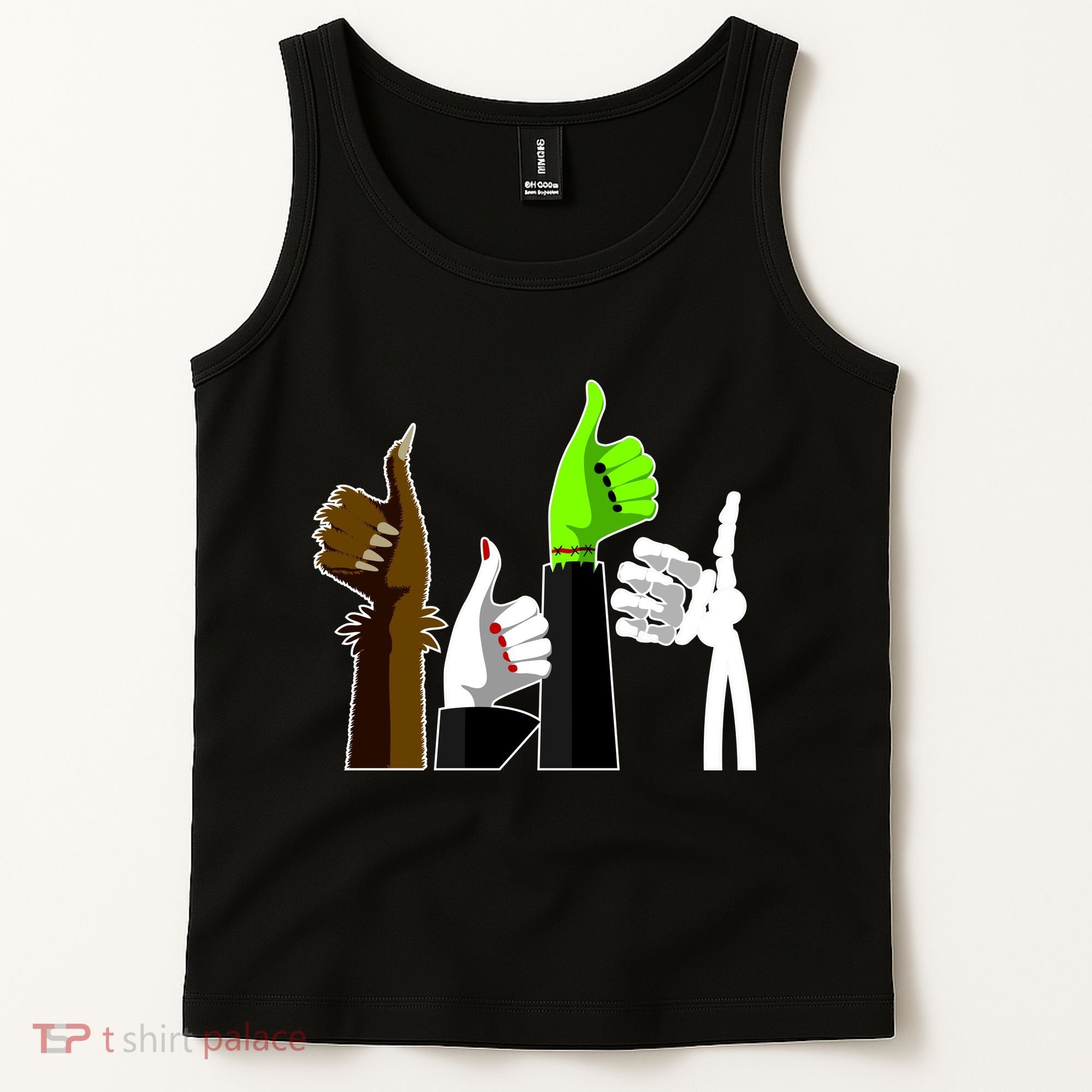 Halloween Monsters Thumps Up Tank Top