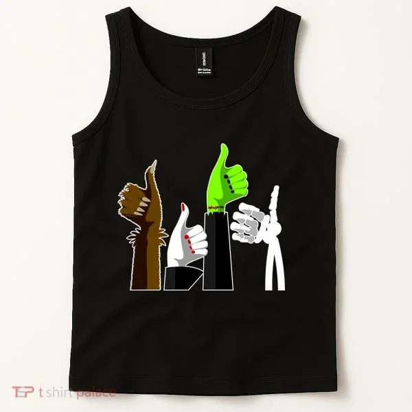 Halloween Monsters Thumps Up Tank Top