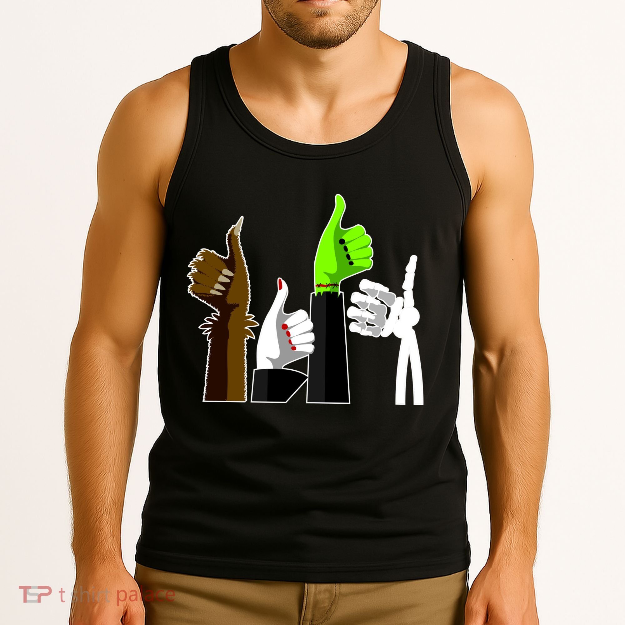 Halloween Monsters Thumps Up Tank Top