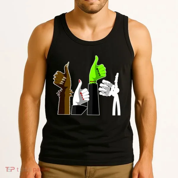 Halloween Monsters Thumps Up Tank Top