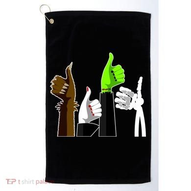 Halloween Monsters Thumps Up Golf Towel