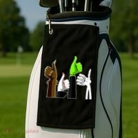 Halloween Monsters Thumps Up Golf Towel thumb 2