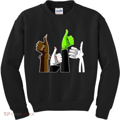 Halloween Monsters Thumps Up Kids Sweatshirt