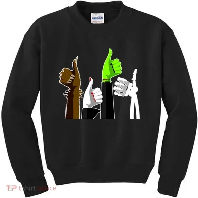 Halloween Monsters Thumps Up Kids Sweatshirt