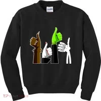 Halloween Monsters Thumps Up Kids Sweatshirt thumb 0