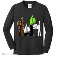 Halloween Monsters Thumps Up Kids Long Sleeve Shirt thumb 0