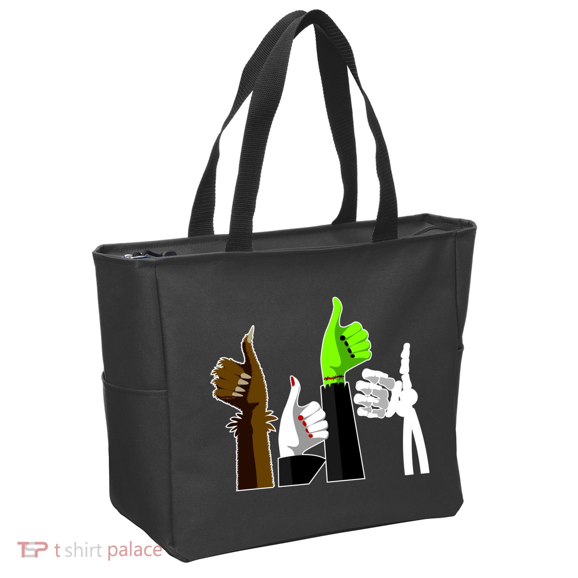 Halloween Monsters Thumps Up Tote Bag