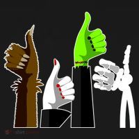 Halloween Monsters Thumps Up Tote Bag thumb 4