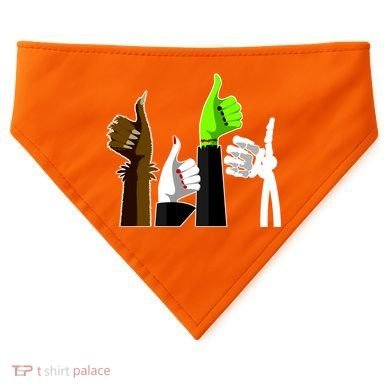 Halloween Monsters Thumps Up USA-Made Doggie Bandana