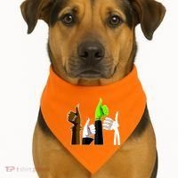 Halloween Monsters Thumps Up USA-Made Doggie Bandana thumb 1