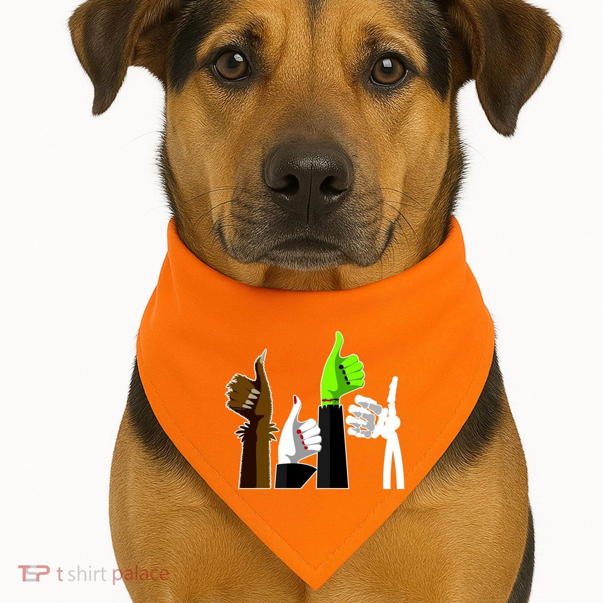 Halloween Monsters Thumps Up USA-Made Doggie Bandana