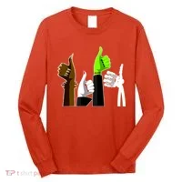 Halloween Monsters Thumps Up Long Sleeve Shirt thumb 0