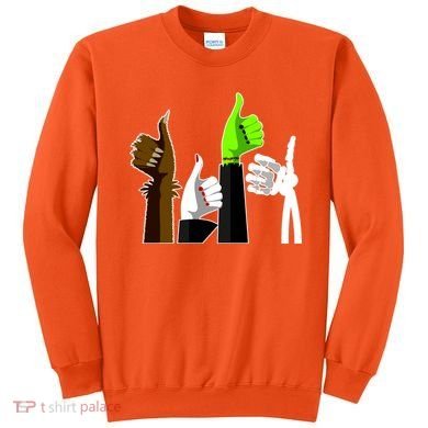 Halloween Monsters Thumps Up Sweatshirt