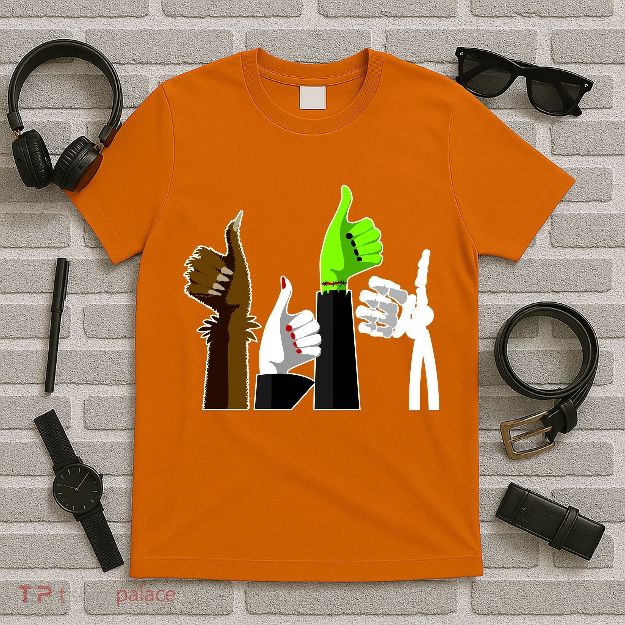 Halloween Monsters Thumps Up T-Shirt