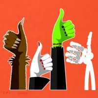 Halloween Monsters Thumps Up Mousepad thumb 1