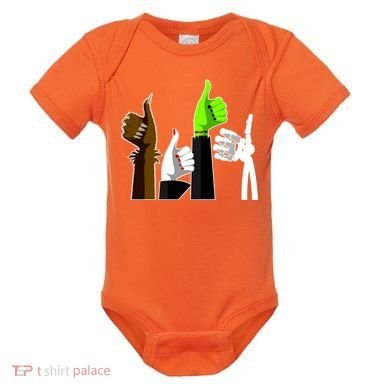 Halloween Monsters Thumps Up Baby Bodysuit