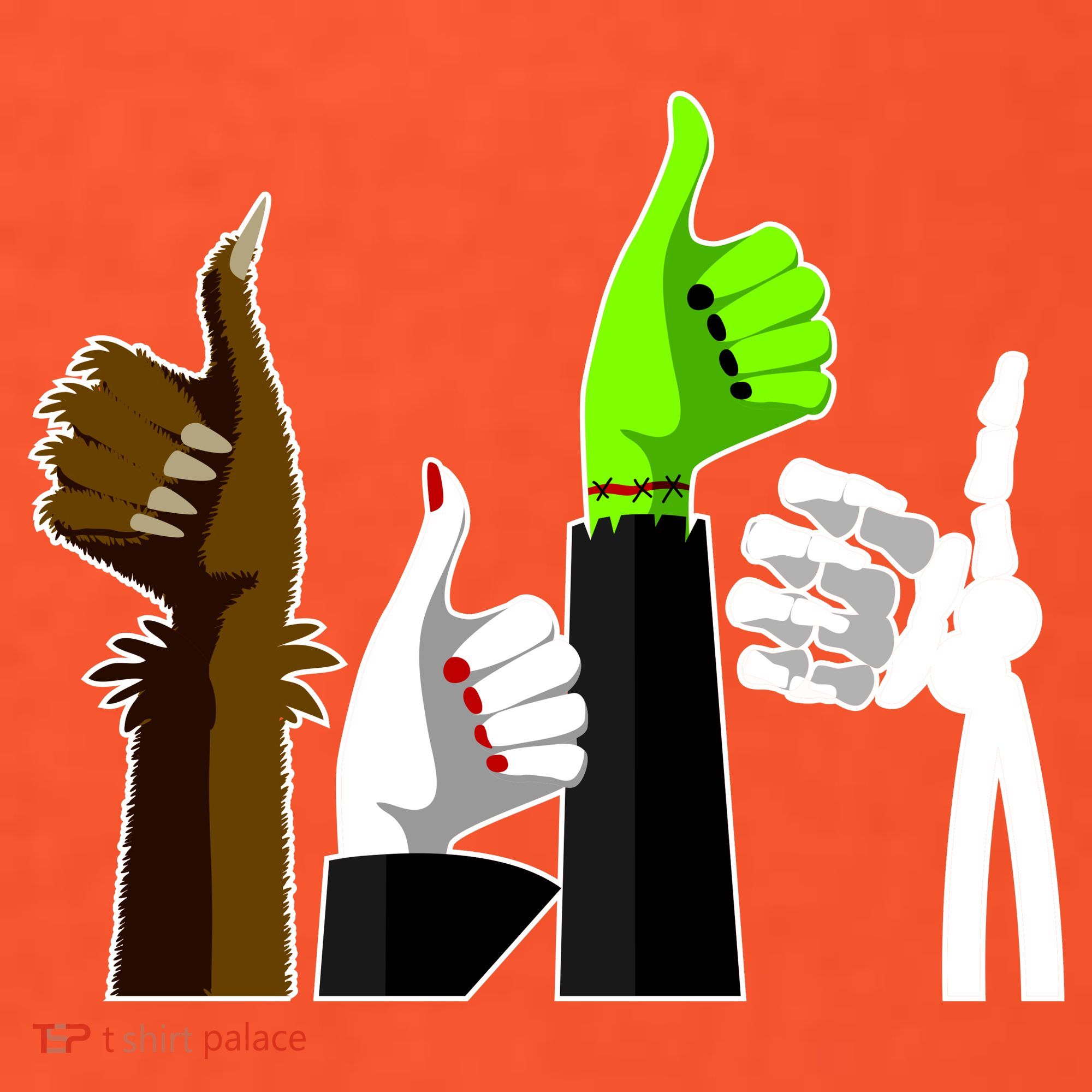 Halloween Monsters Thumps Up Hat