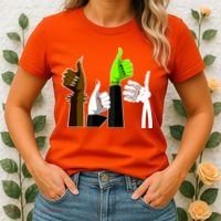 Halloween Monsters Thumps Up Women's T-Shirt thumb 2