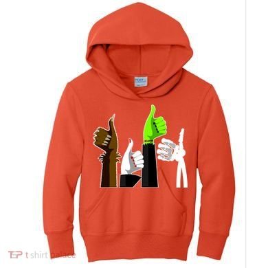 Halloween Monsters Thumps Up Kids Hoodie