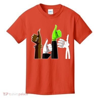 Halloween Monsters Thumps Up Kids T-Shirt