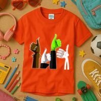 Halloween Monsters Thumps Up Kids T-Shirt thumb 3