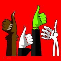 Halloween Monsters Thumps Up Santa Hat thumb 1
