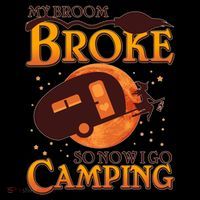 Halloween My Broom Broke So Now I Go Camping Coffee Mug thumb 5
