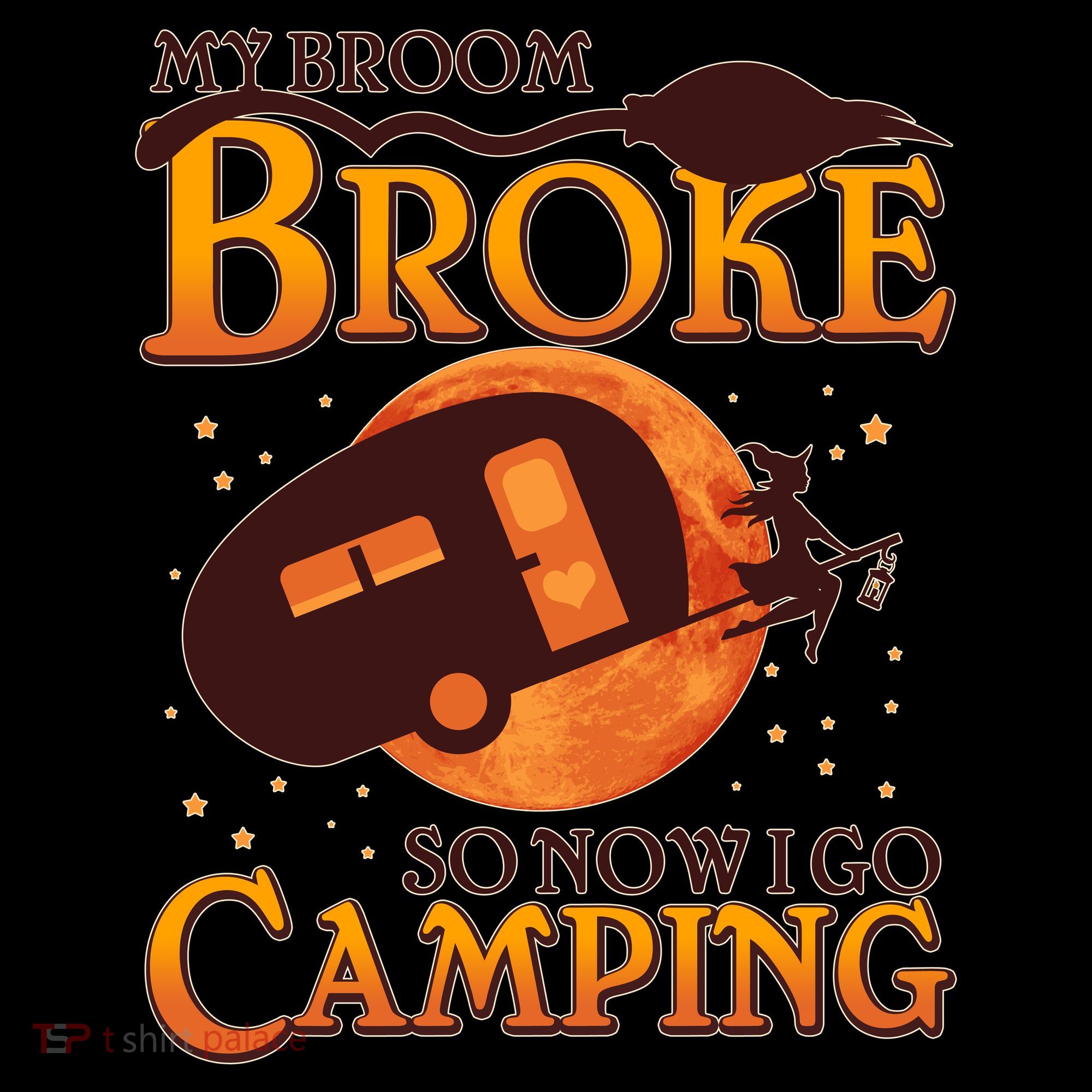 Halloween My Broom Broke So Now I Go Camping Coffee Mug