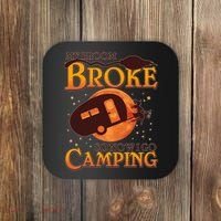 Halloween My Broom Broke So Now I Go Camping Coaster thumb 0